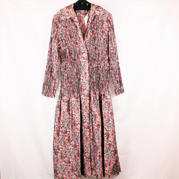 Vince Dresses Vince Berry Blooms Pleated Shirt Dress V97851565